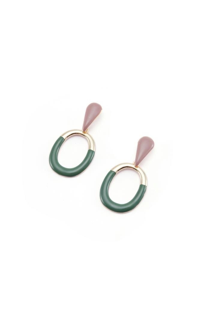 Double Drop oval Earrings