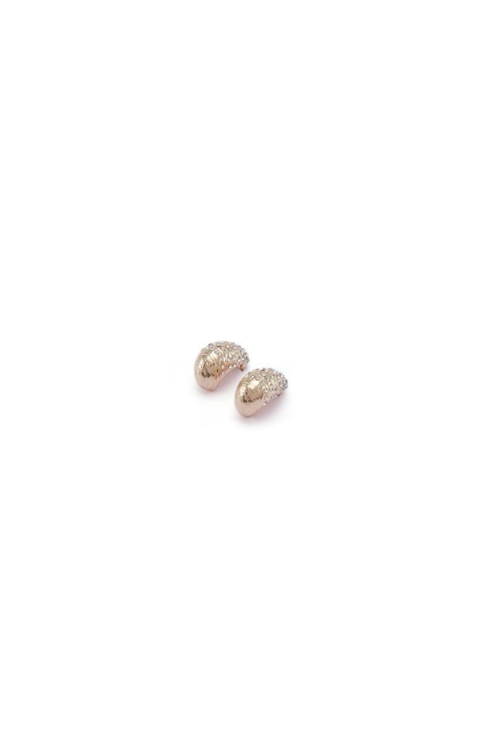 Gold Tone chunky Half Hoop Earrings