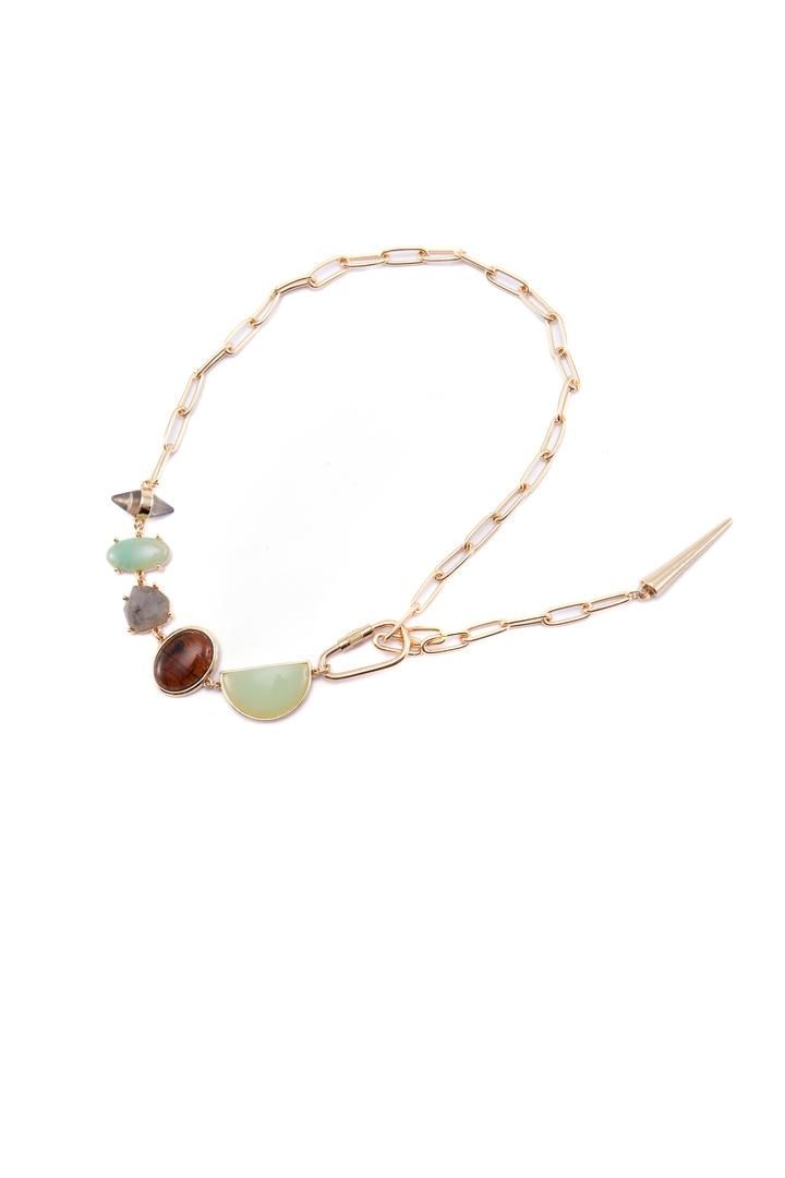 multi shapes stone Necklace