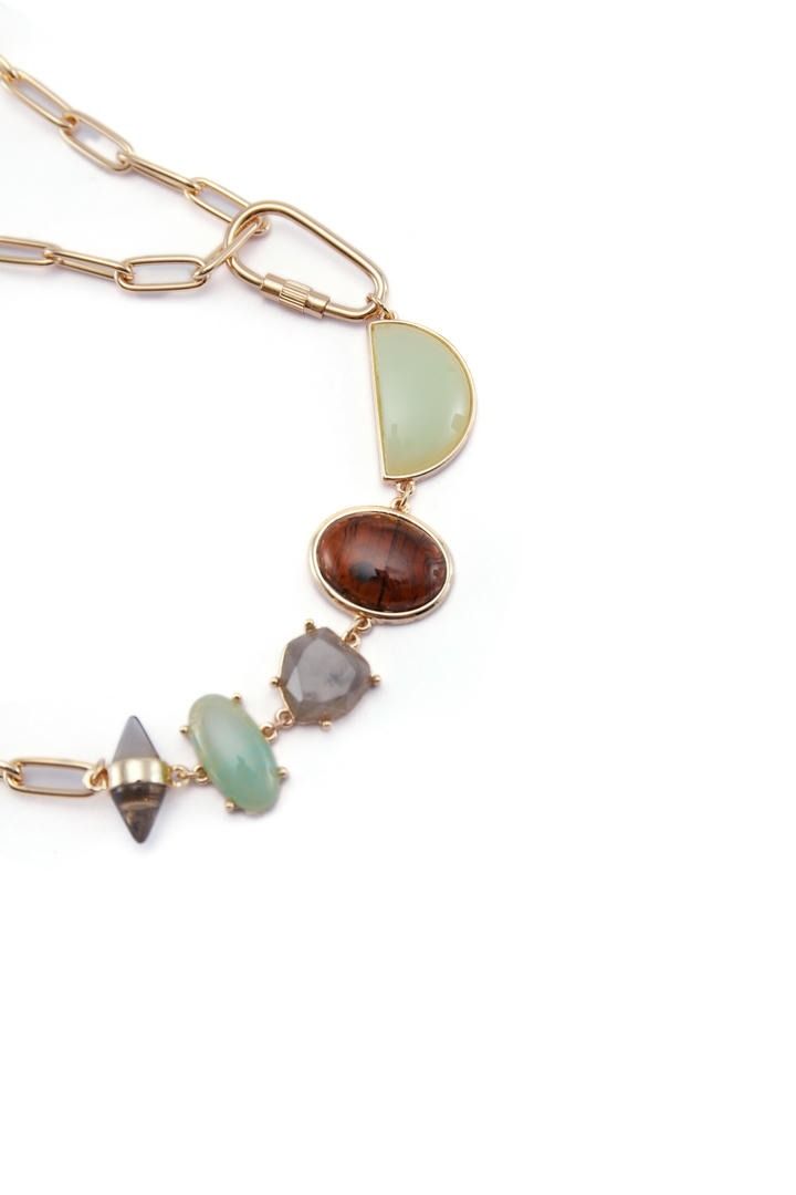 multi shapes stone Necklace