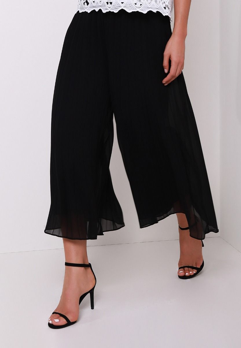 pleated chiffon culotte 