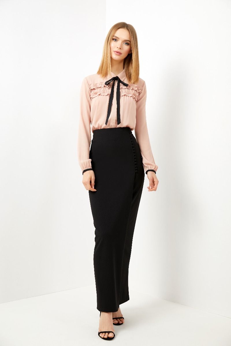 Black Skirt with Buttons