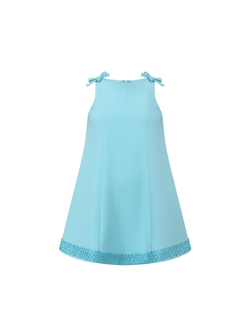 Kids Blue Crepe Dress