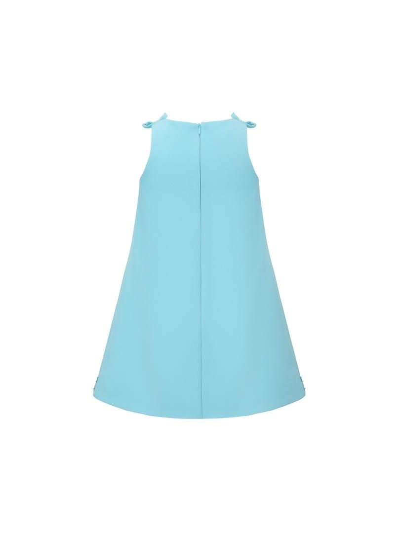 Kids Blue Crepe Dress