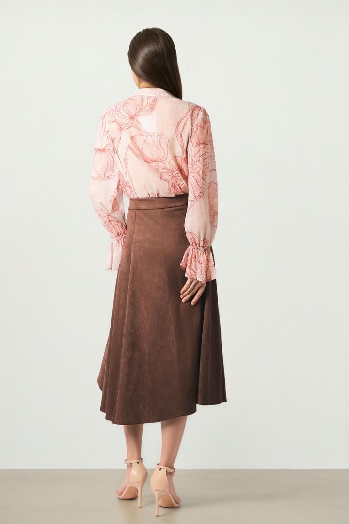 CHIFFON BLOUSE WITH  SCARF