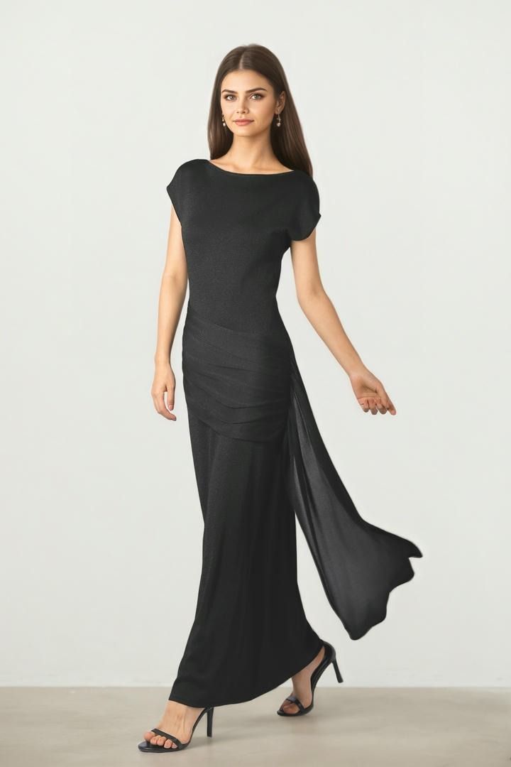 DRAPPING KNITTED DRESS