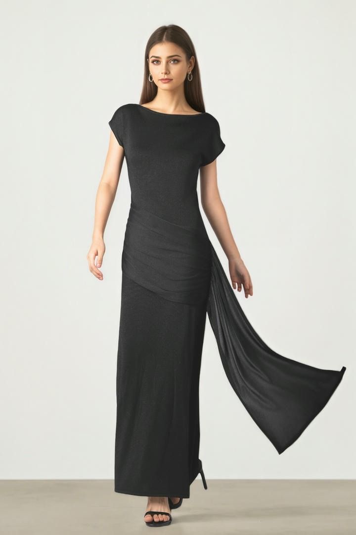 DRAPPING KNITTED DRESS