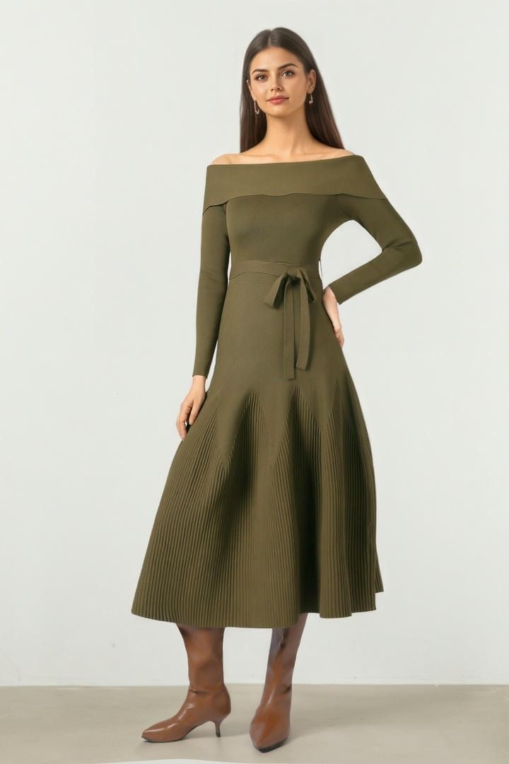 Tiered Midi Knit Dress