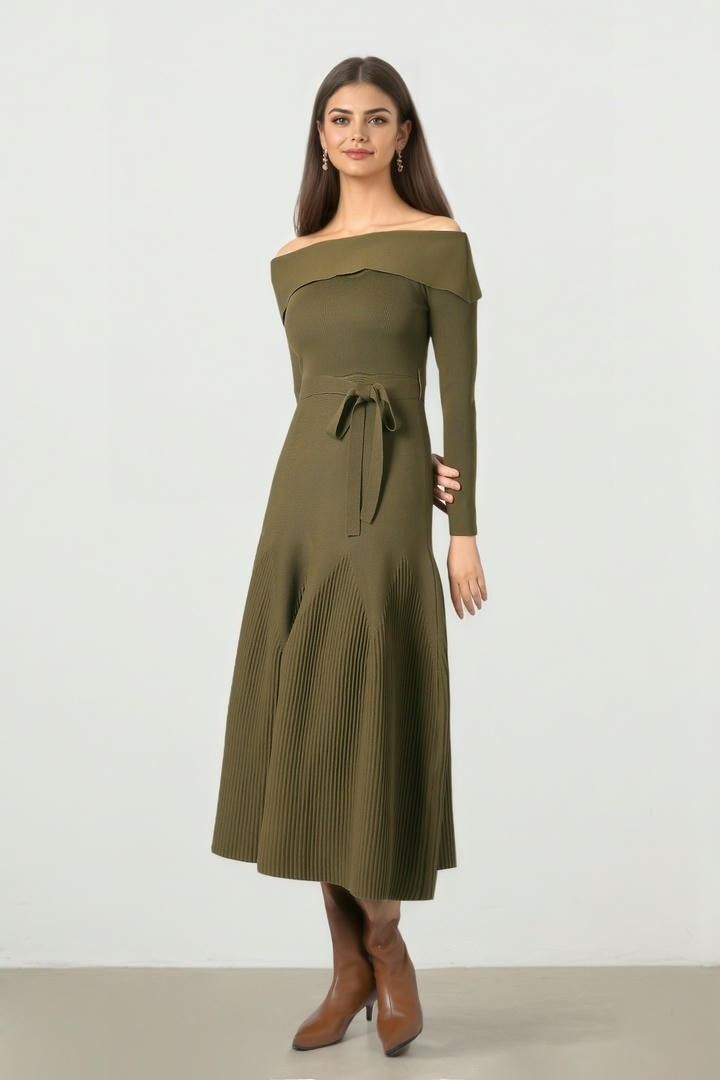 Tiered Midi Knit Dress