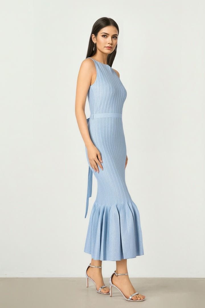 Ruffle Mermaid Knitdress