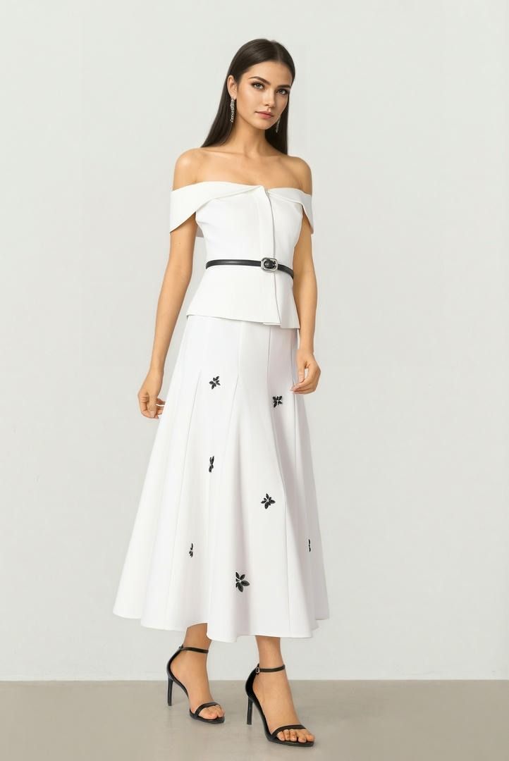 Belted Offshoulder Top