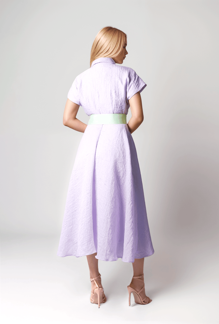 Jacquard shirt dress