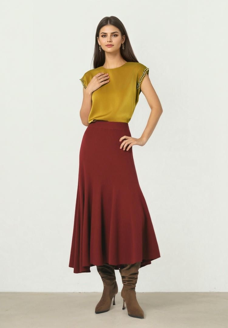 Olive Satin Top