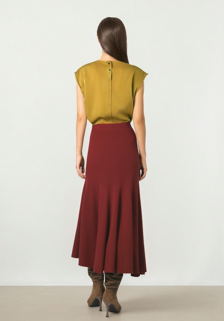 Olive Satin Top