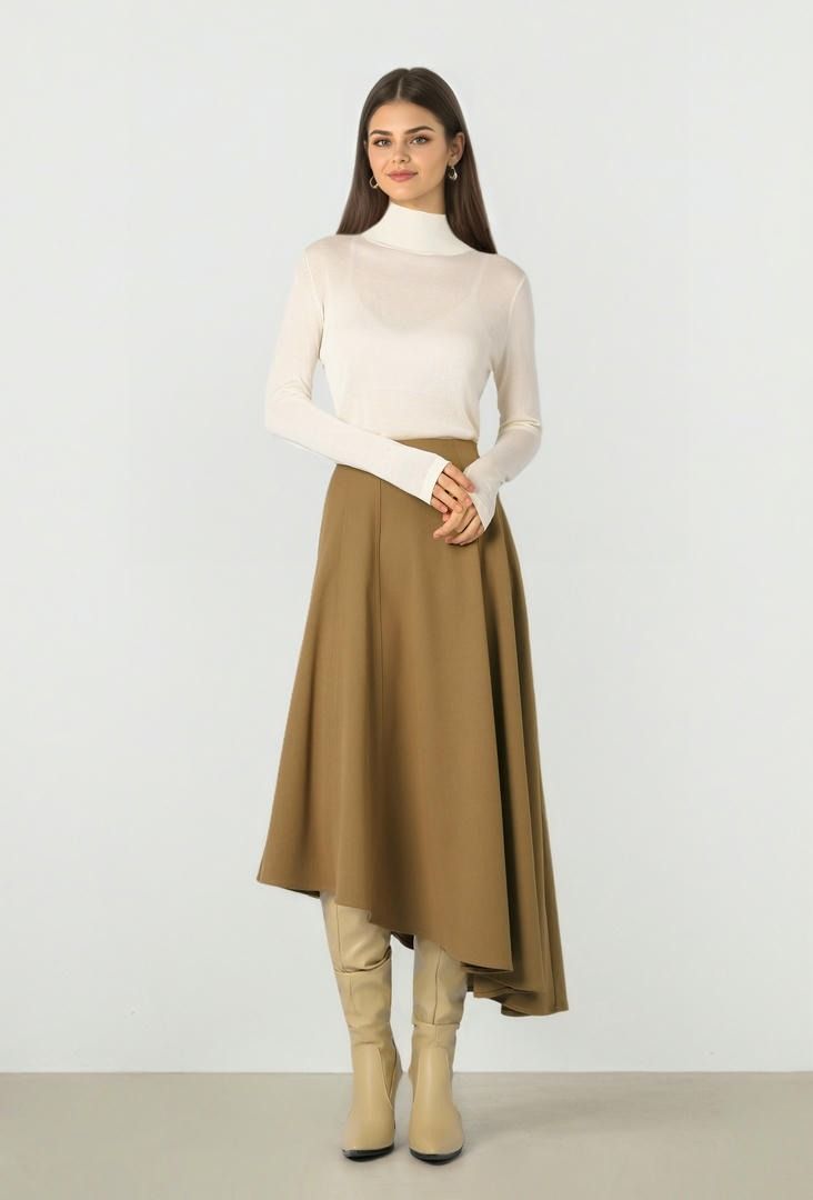 Cream Turtleneck Pullover