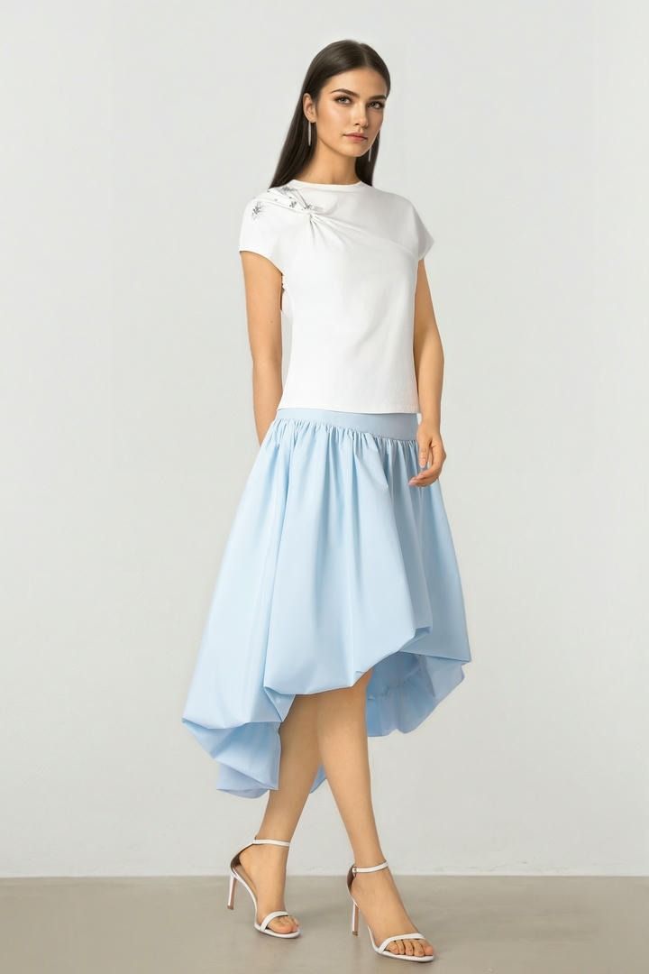 Balloon Hem Skirt