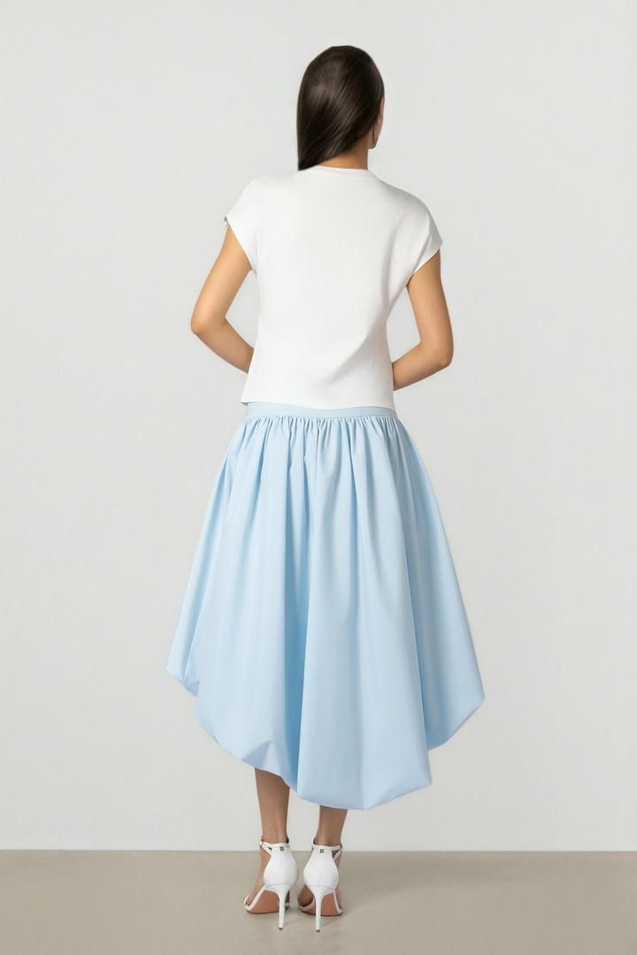 Balloon Hem Skirt