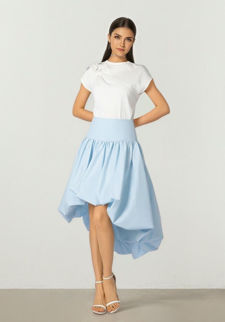 Balloon Hem Skirt