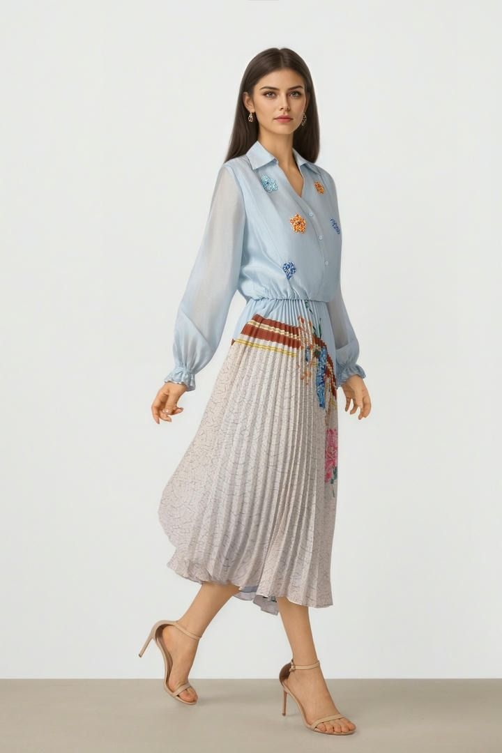 Embellished Tencel Top