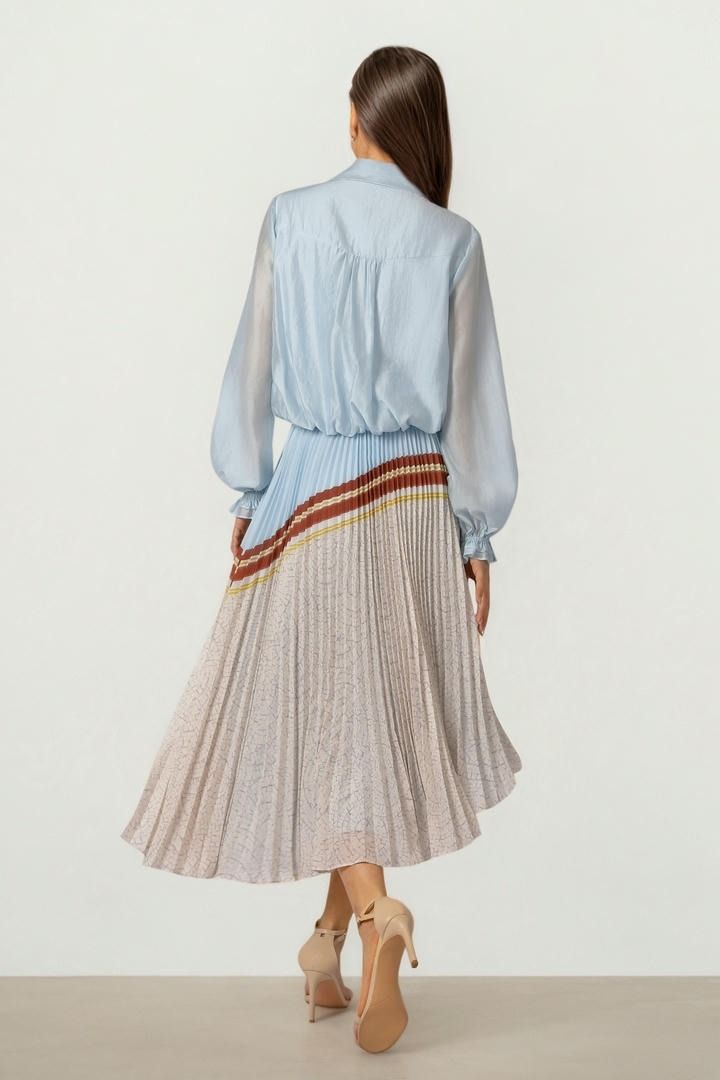 Asymmetric Print Skirt
