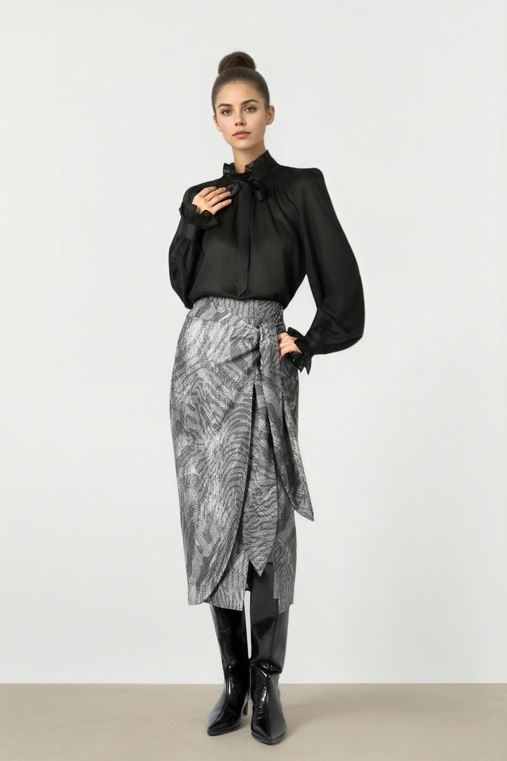 Black Shirt With Classic Collar