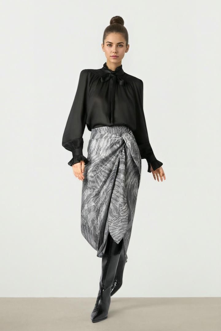 Black Shirt With Classic Collar