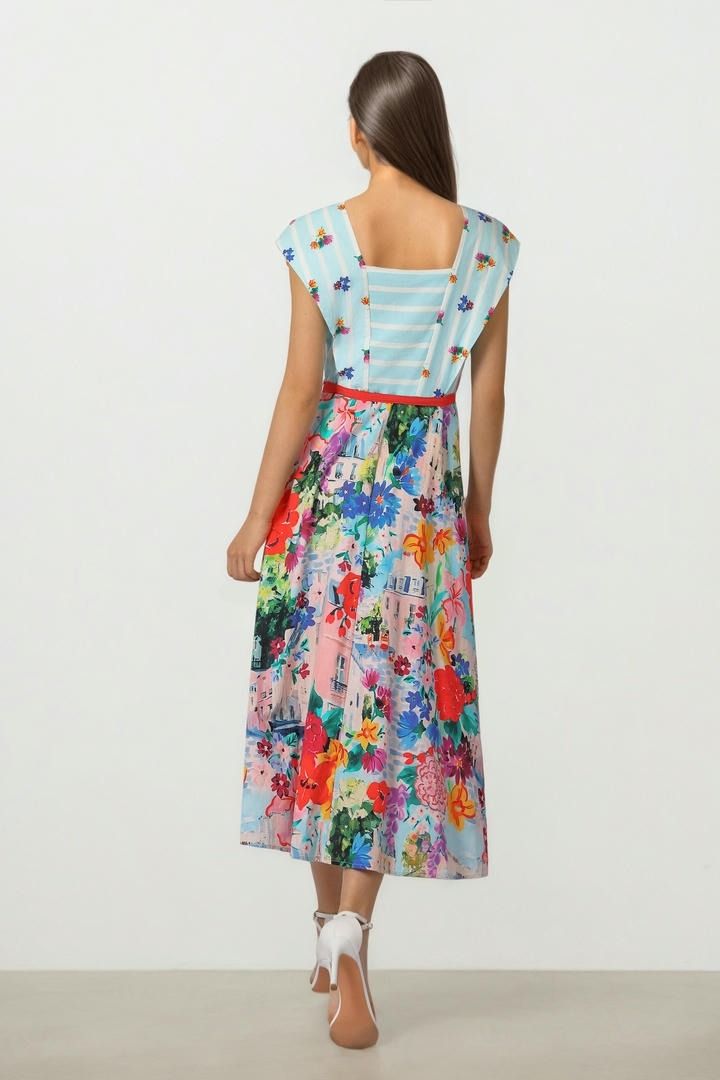 Stripe Floral Dress