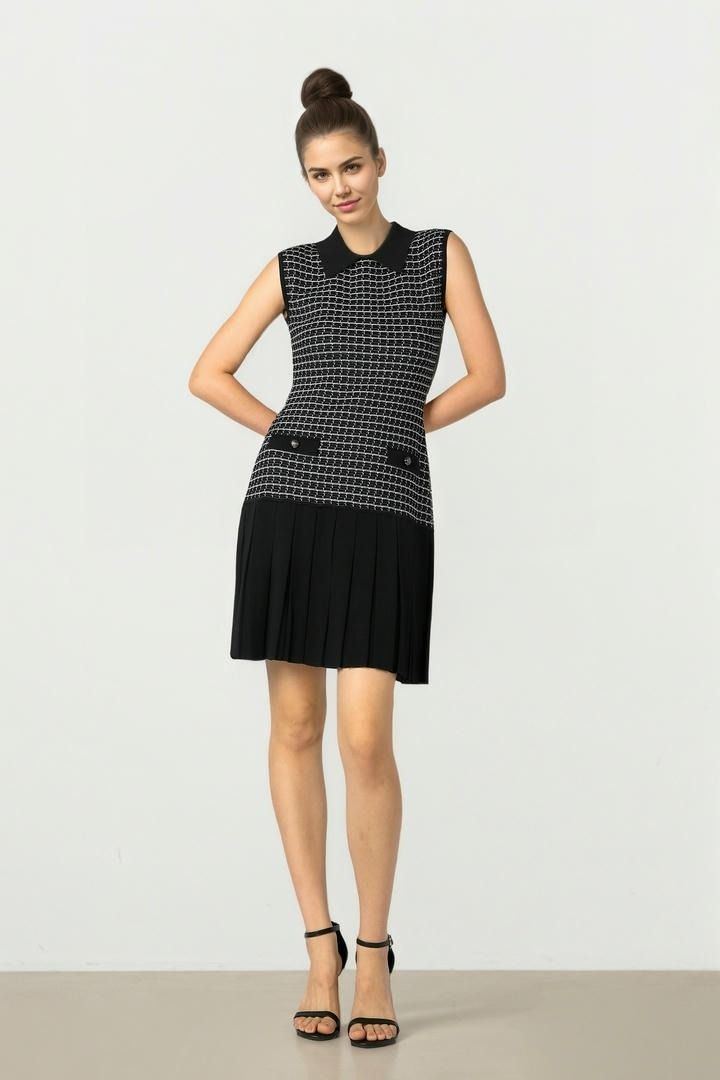 Black Knit Mini Dress