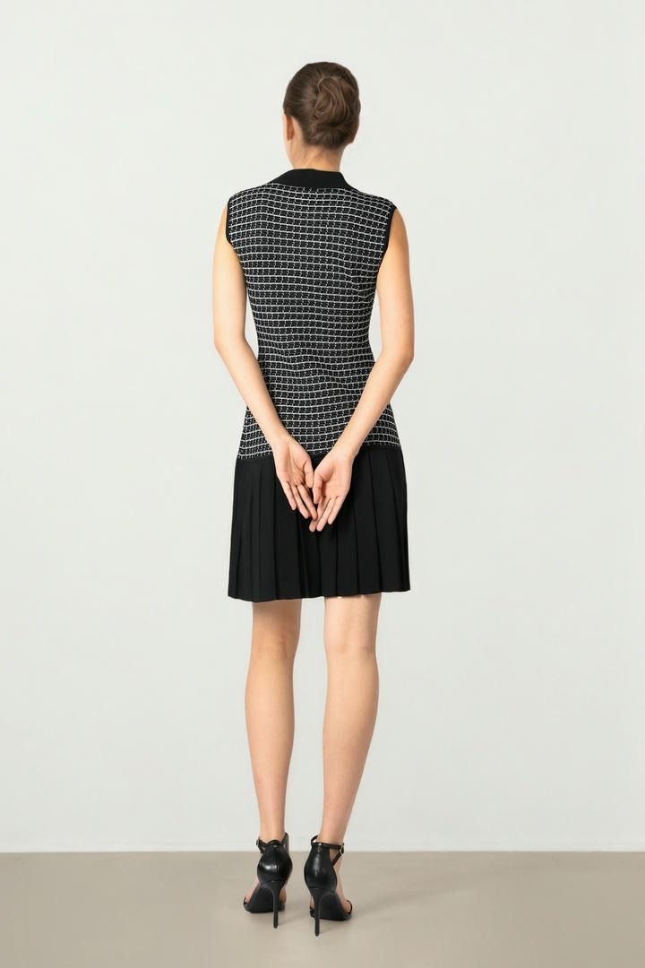 Black Knit Mini Dress