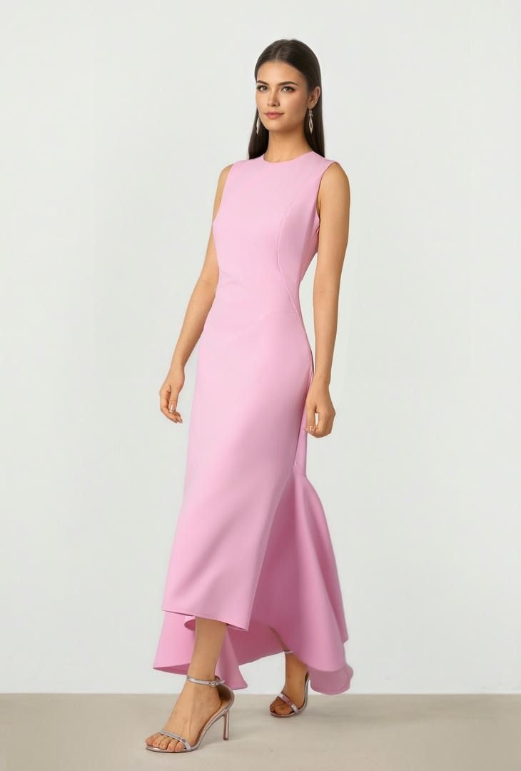 Sleeveless Crepe Dress
