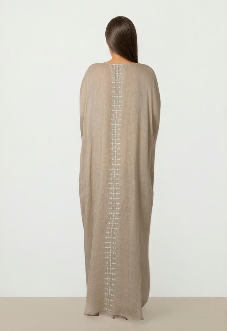 Embroidered Linen Kaftan