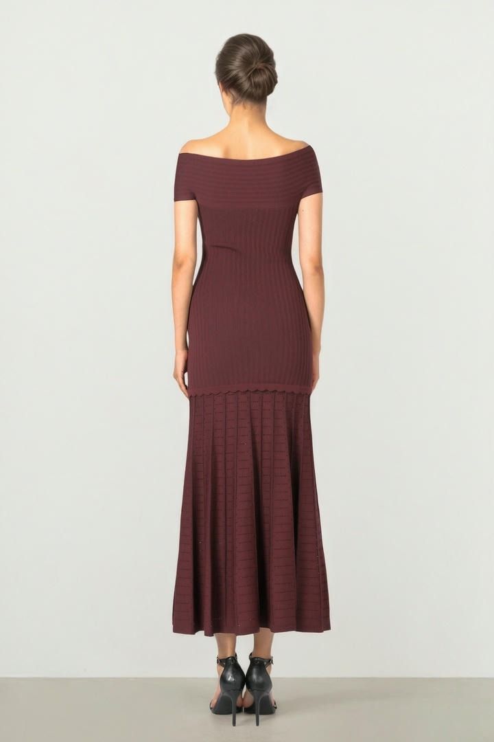 Off-Shoulder Knit Dress