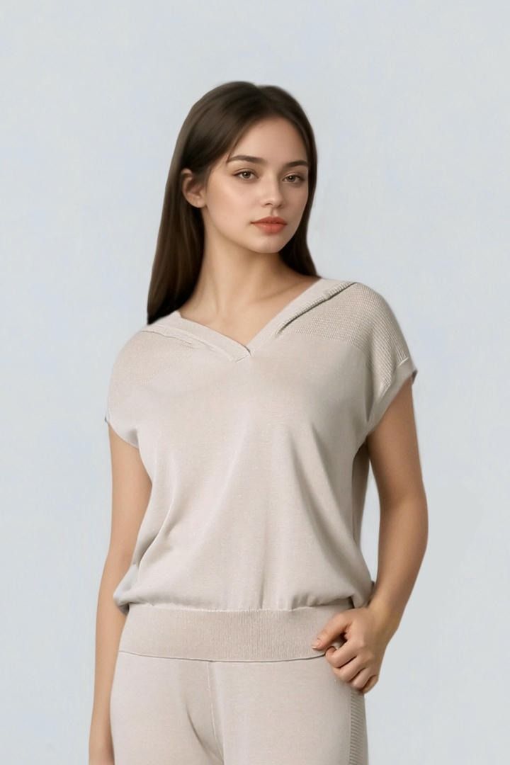 Relaxed Short sleeves Hoodie