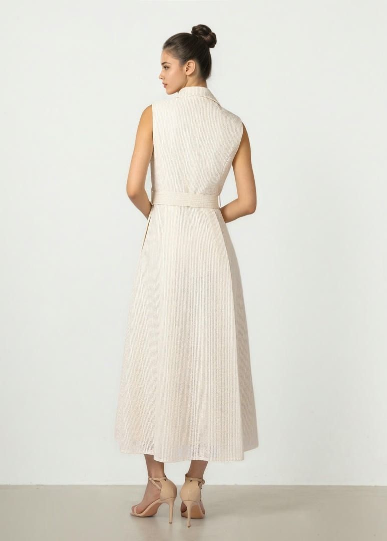 Lapelled Lace Dress