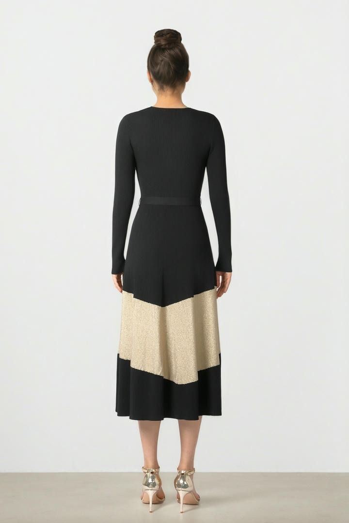Contrast Insert Dress