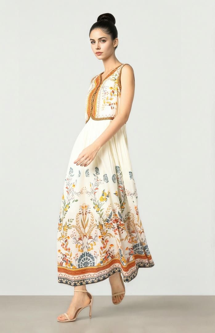 Quilted Print Dress