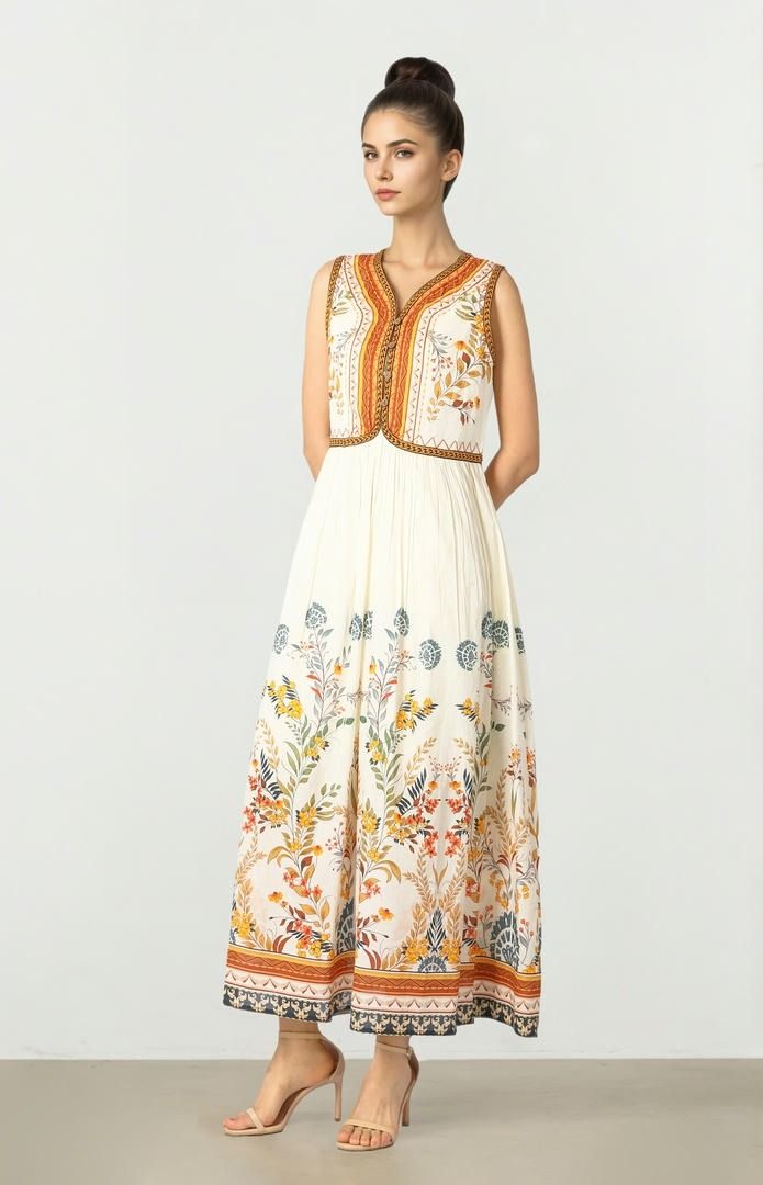 Quilted Print Dress