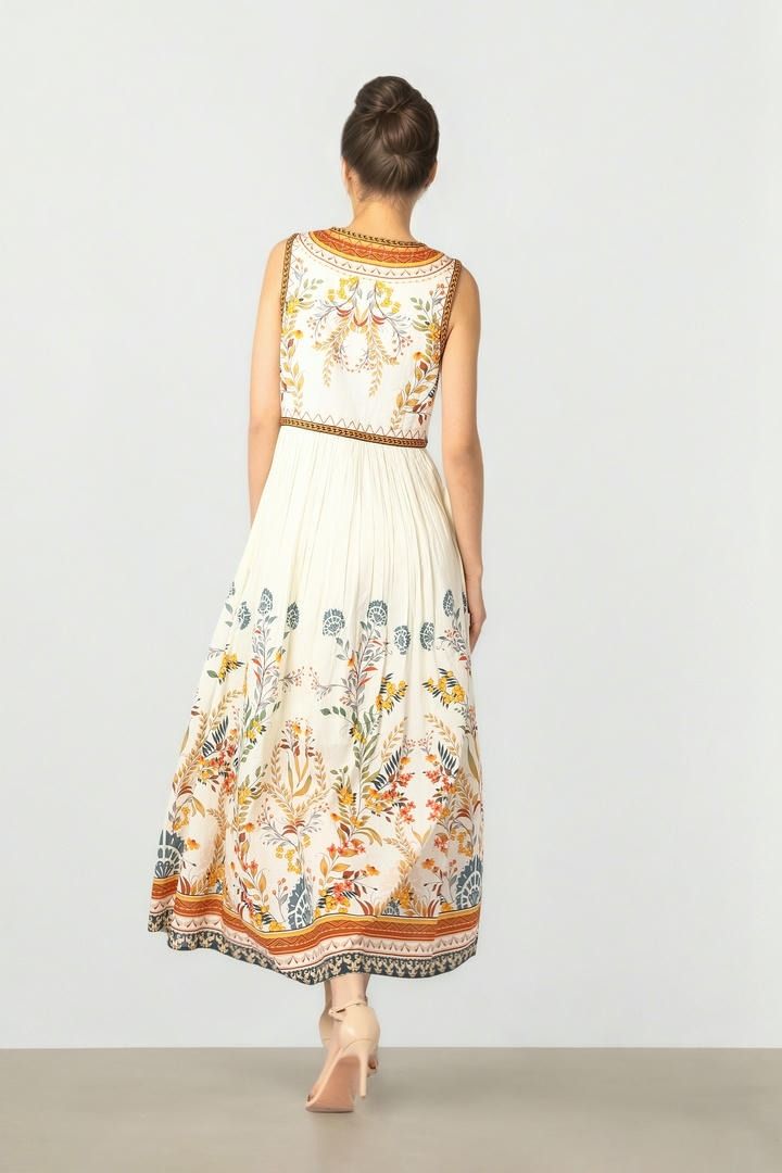 Quilted Print Dress
