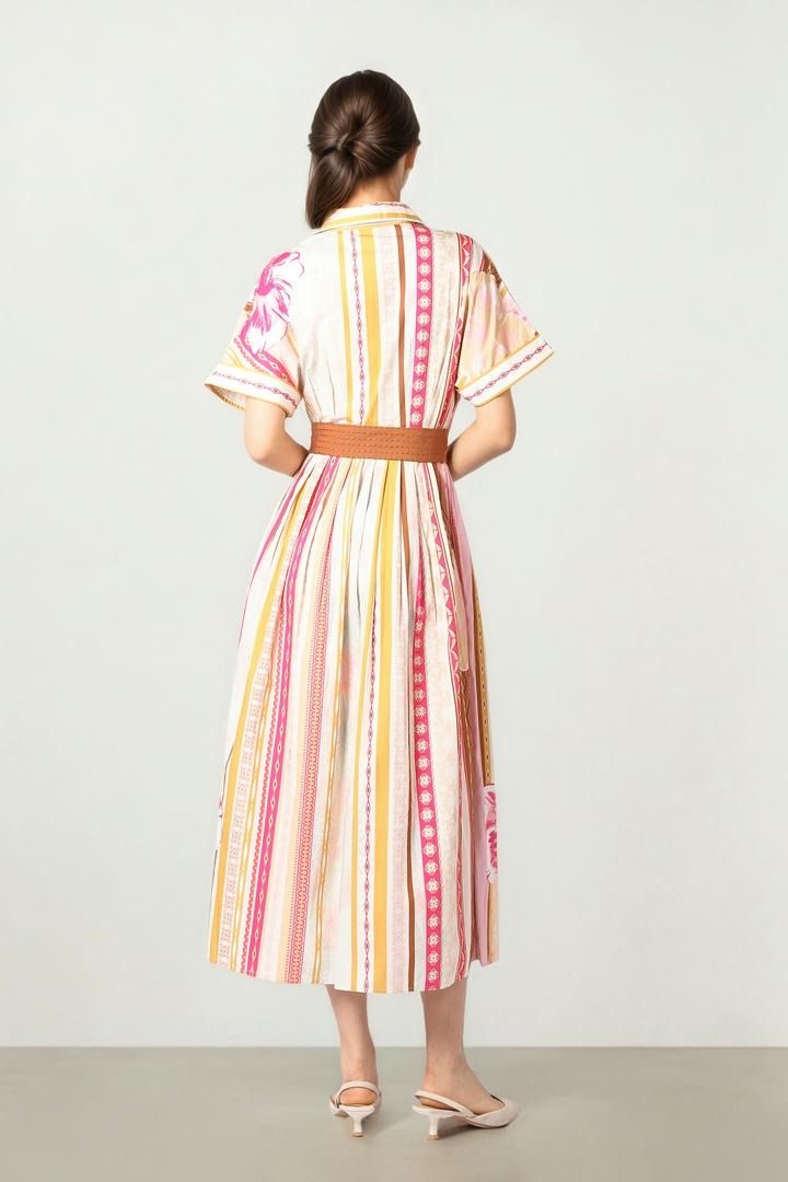 Printed Collar Dress