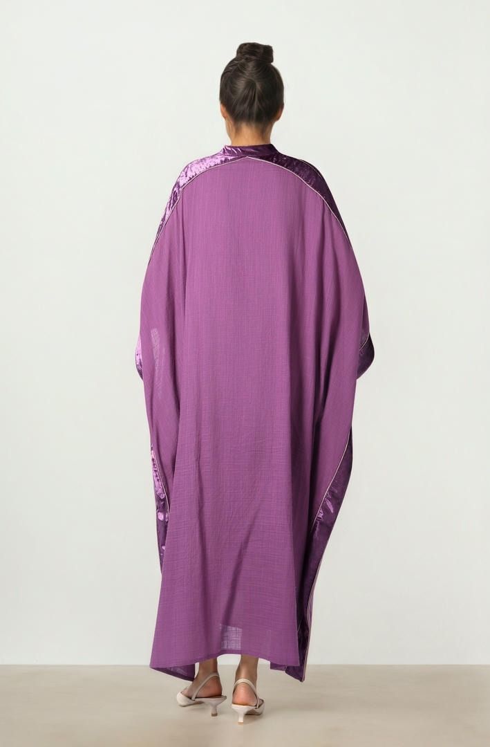 Embroidered Purple Kaftan