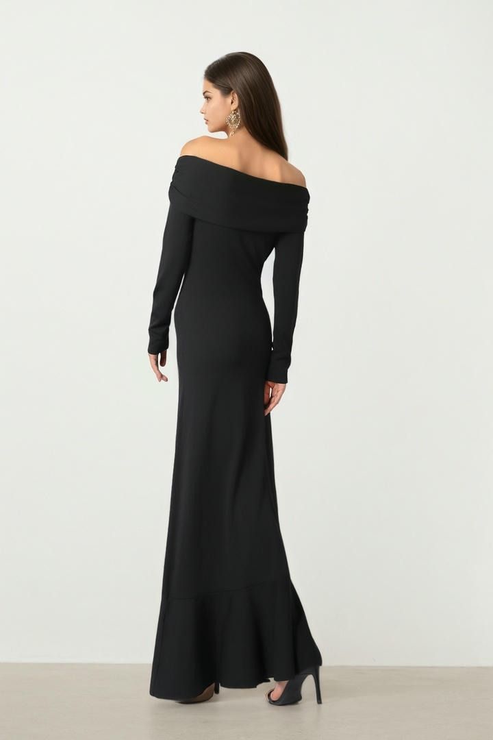 BLACK OFF SHOULDER DRESS