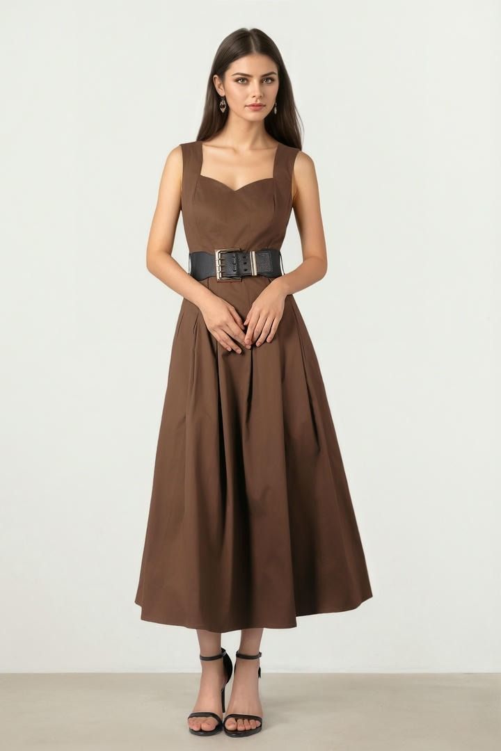 A-SHAPE MIDI DRESS