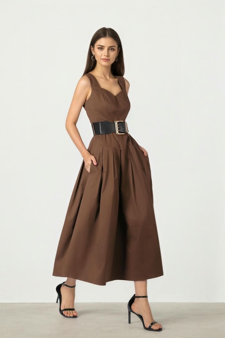 A-SHAPE MIDI DRESS