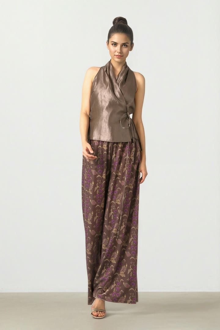 Wrap Taffeta Top