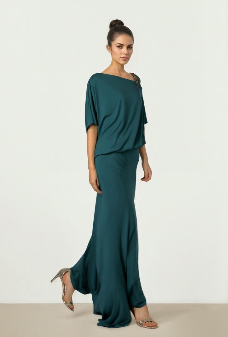 Draped Jersey Blouse