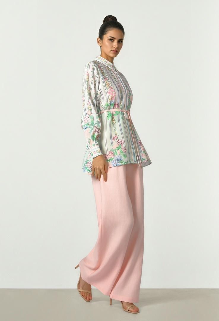 Asymmetric Printed Shirt