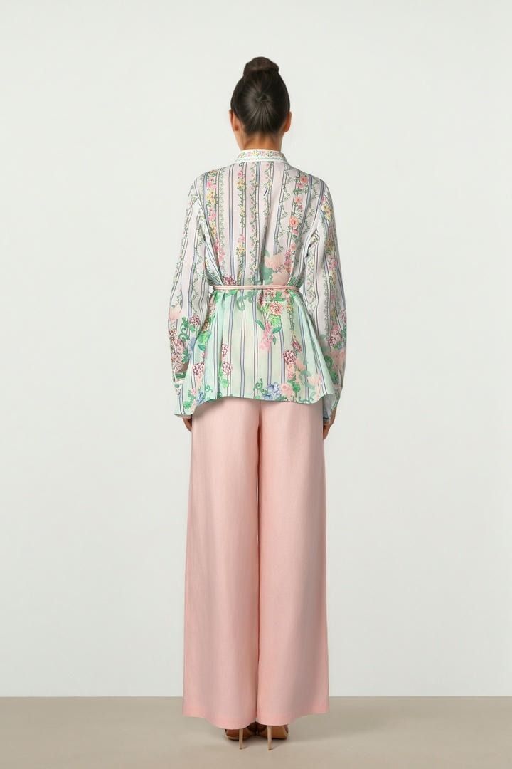 Asymmetric Printed Shirt