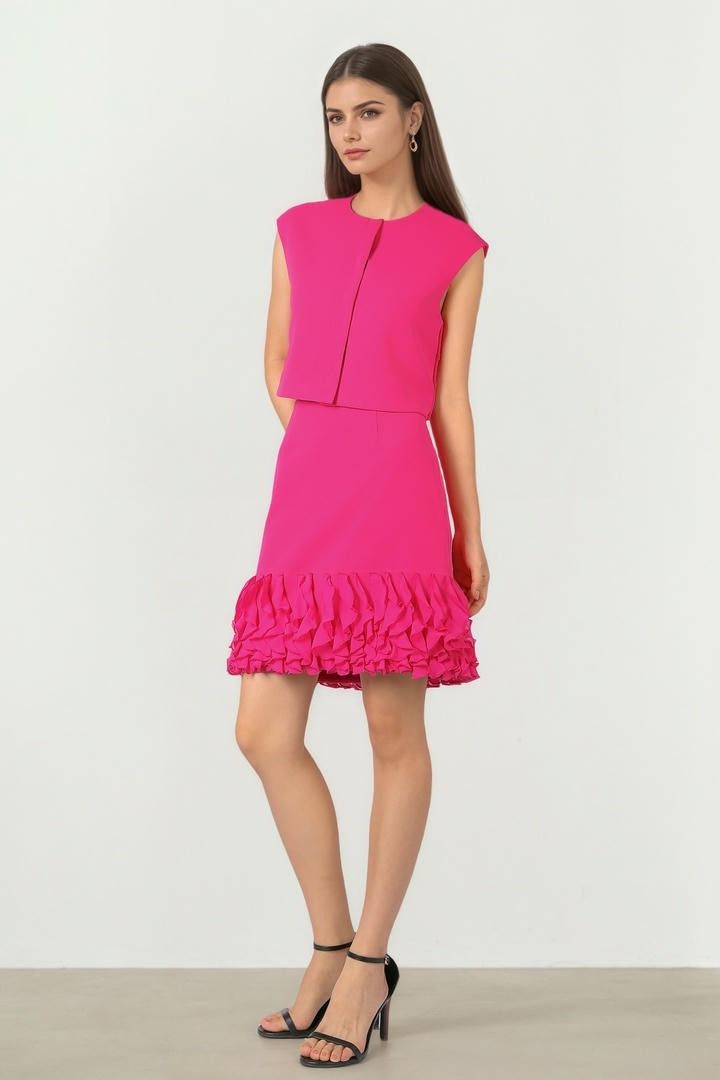 High Waist Ruffle Skirt