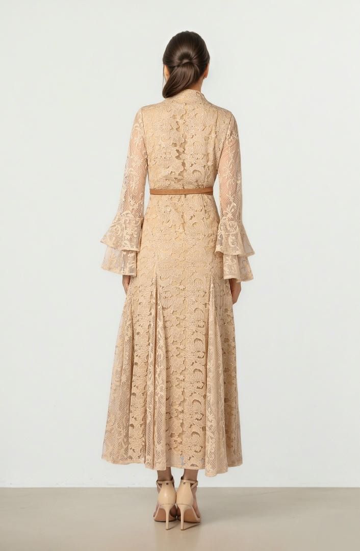 Sand Lace Dress