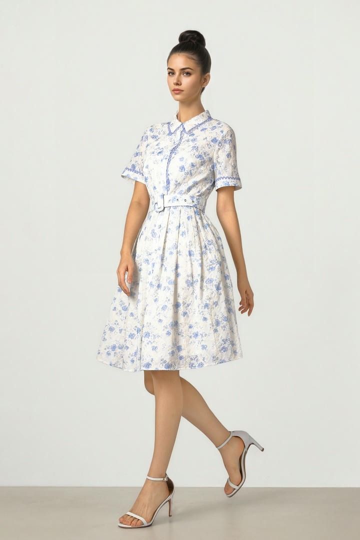 Embellished Jacquard Dress